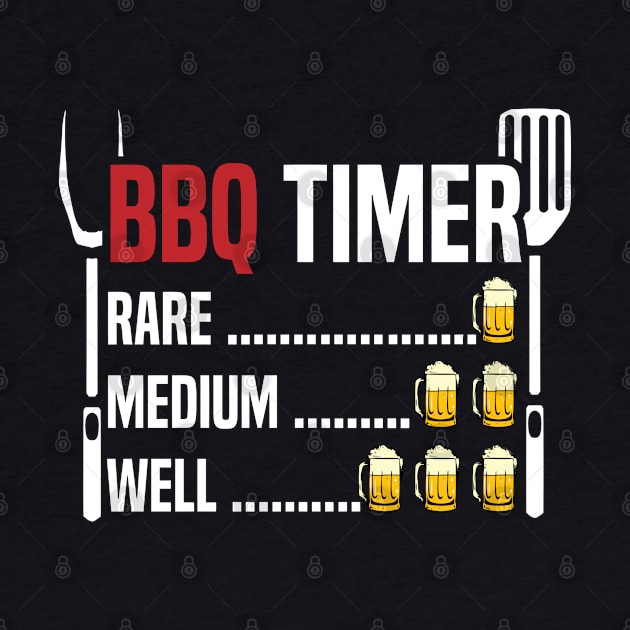 funny barbeque timer beer timer for grill beer timer by A Comic Wizard